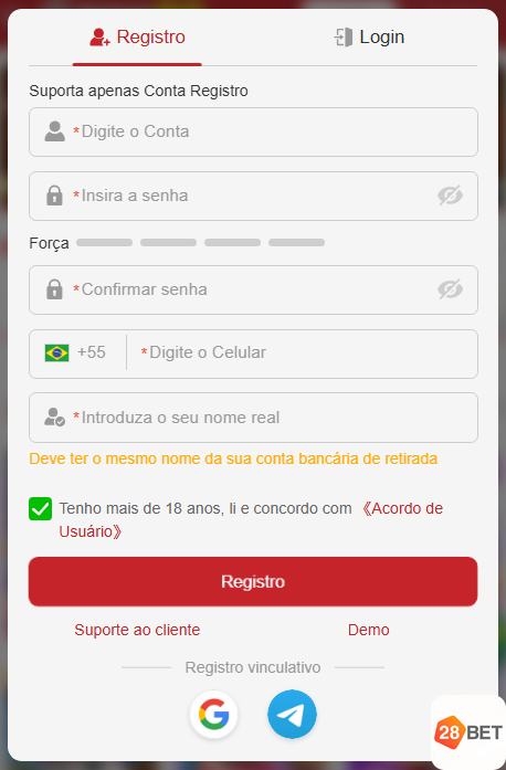 Experiência de Jogos 28bet.com